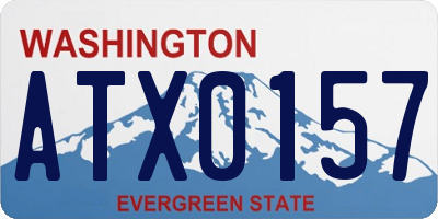 WA license plate ATX0157
