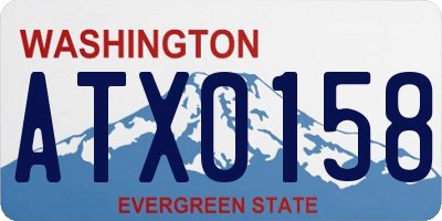 WA license plate ATX0158