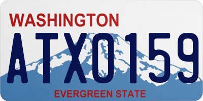 WA license plate ATX0159