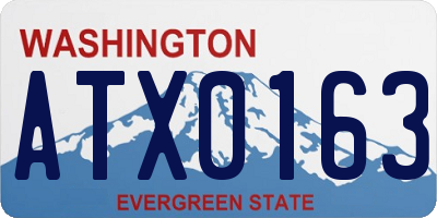 WA license plate ATX0163