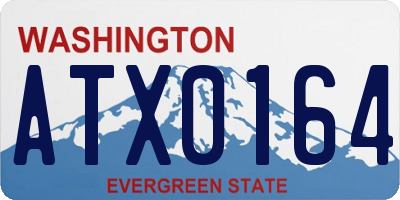 WA license plate ATX0164