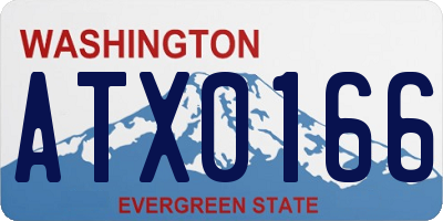 WA license plate ATX0166