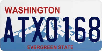 WA license plate ATX0168