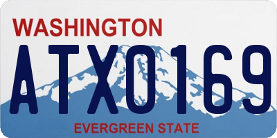 WA license plate ATX0169