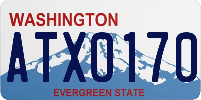 WA license plate ATX0170