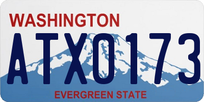 WA license plate ATX0173