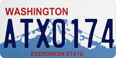 WA license plate ATX0174