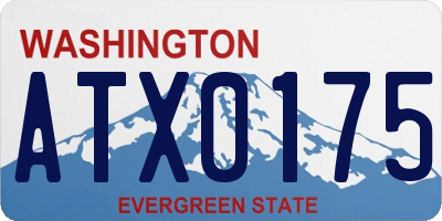 WA license plate ATX0175