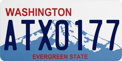 WA license plate ATX0177