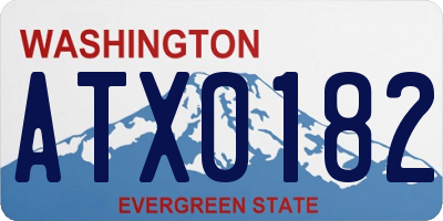 WA license plate ATX0182