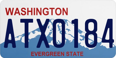 WA license plate ATX0184
