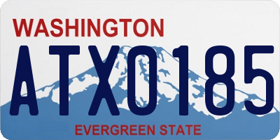 WA license plate ATX0185