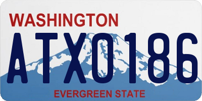 WA license plate ATX0186