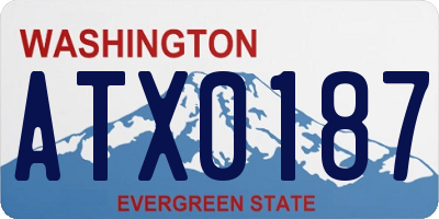 WA license plate ATX0187