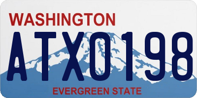 WA license plate ATX0198