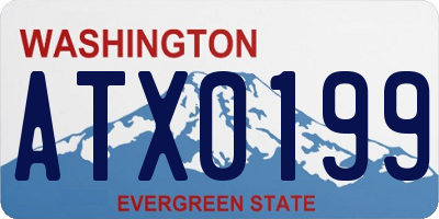 WA license plate ATX0199