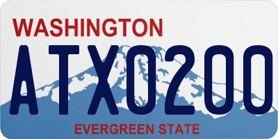 WA license plate ATX0200