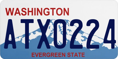 WA license plate ATX0224
