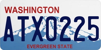 WA license plate ATX0225