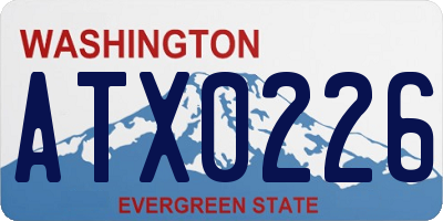 WA license plate ATX0226