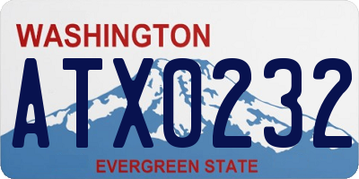 WA license plate ATX0232