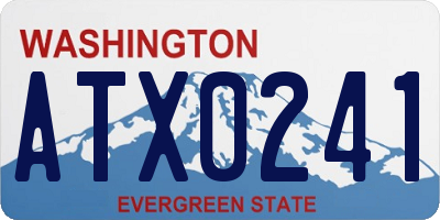 WA license plate ATX0241