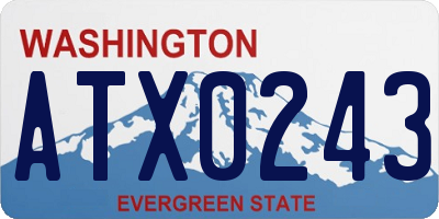 WA license plate ATX0243