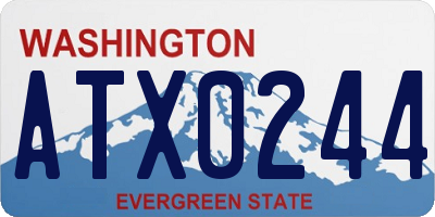 WA license plate ATX0244