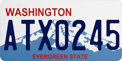 WA license plate ATX0245