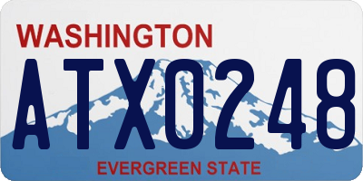 WA license plate ATX0248