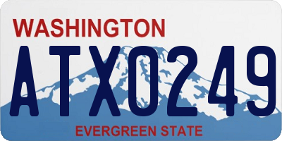 WA license plate ATX0249