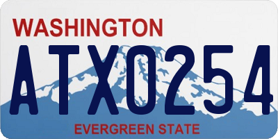 WA license plate ATX0254