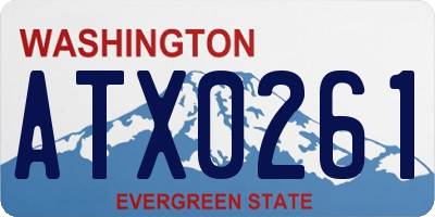 WA license plate ATX0261