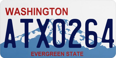 WA license plate ATX0264