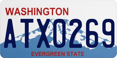 WA license plate ATX0269