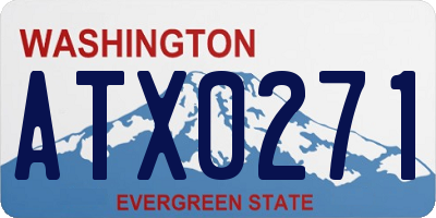 WA license plate ATX0271