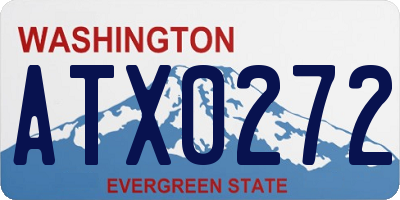 WA license plate ATX0272