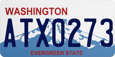 WA license plate ATX0273