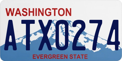 WA license plate ATX0274