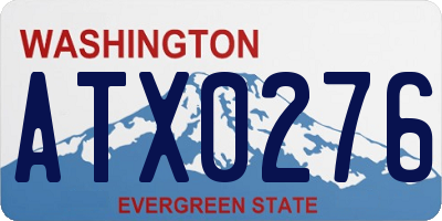 WA license plate ATX0276