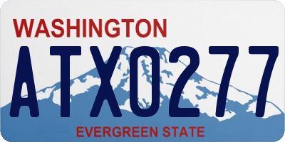 WA license plate ATX0277