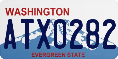 WA license plate ATX0282