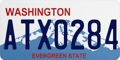 WA license plate ATX0284
