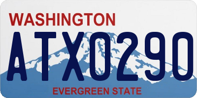 WA license plate ATX0290