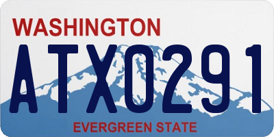 WA license plate ATX0291