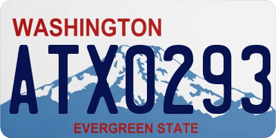 WA license plate ATX0293
