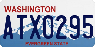 WA license plate ATX0295