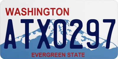 WA license plate ATX0297