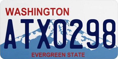 WA license plate ATX0298