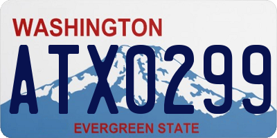 WA license plate ATX0299